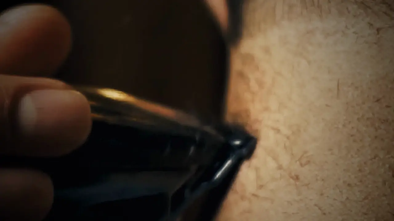 Graded: a barber’s clippers on a skin fade, warm and contrasty